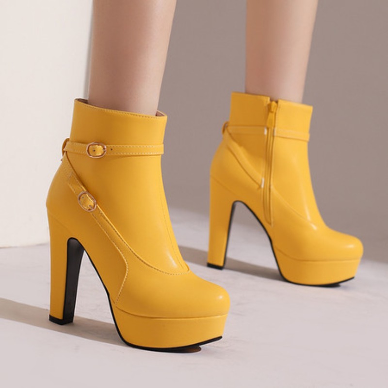 Ethnic Modern Fashion - Mode Plattform Stiefel Frauen Sexy Nieten