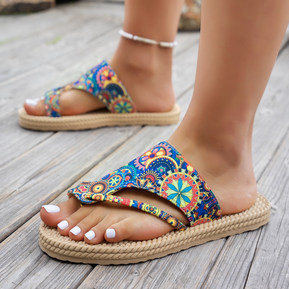 Damen-Slipper mit offener Zehe – Ethnic Modern Fashion Bewertung und Preis